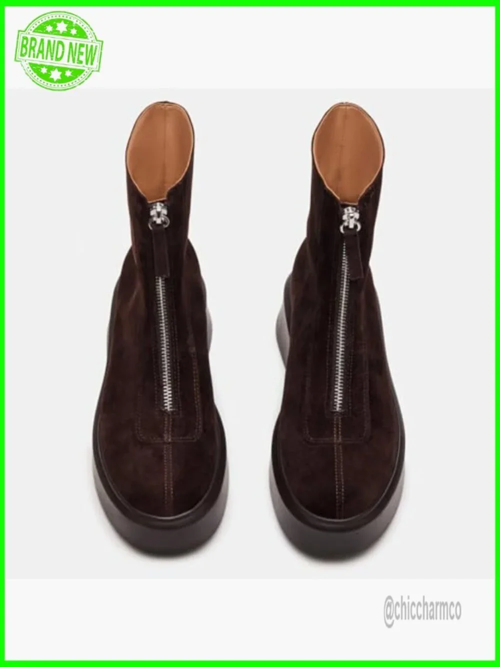 Women's Platform Ankle Boots Block Heel Round Toe Zipper Winter Booties